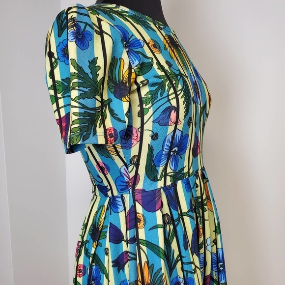 LULAROE  NWT Amelia Dress multi color Size‎ small - Picture 4 of 6